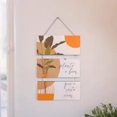 Placa Decorativa Em Mdf - Plante o Bem - 21,5 X 42 Cm