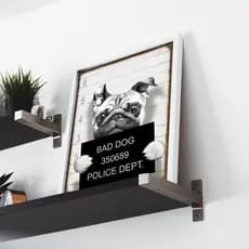 Placa Decorativa Em Mdf - Bad Dog - 19 X 24 Cm
