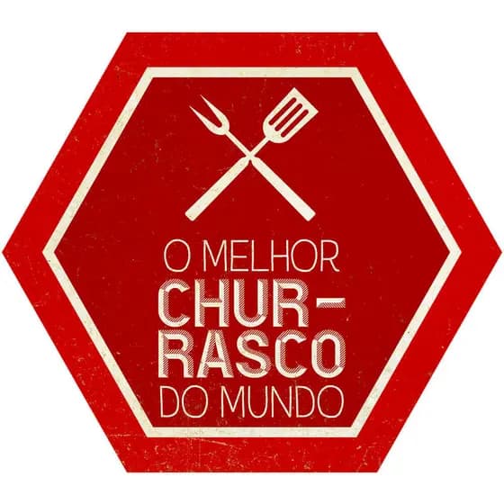 Placa Decorativa Em Mdf - O Melhor Churrasco Do Mundo - 25 X 22 Cm