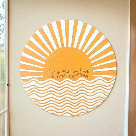 Quadro Decorativo Em Mdf - Minimalista Boho - A Cada Novo Dia - 19,5 X 19,5 Cm