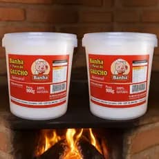 Banha De Porco Gordura Pura 100% Natural 900g Kit 2 Potes