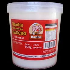 Banha Suína Artesanal 100% Pura – 900g – Sem Glúten