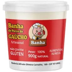 Gordura de Porco Banha Suína 900g Natural Pura