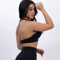 TOP FITNESS CAVADO POLIAMIDA TREINO COSTAS ALÇA FINA ENCAIXE PARA BOJO