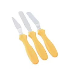 Kit de 3 Espátulas para Confeiteiro, Espátula para Glacê, Utensílio de Cozinha para Decoração de Bolos e Doces