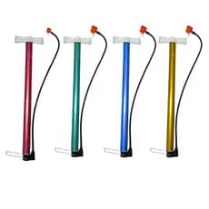 Bomba de Ar Manual – Encher Pneus de Bike - Bico Duplo - Tam: 55CM - Cores: Vinho, dourado, verde e azul