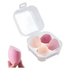 Kit C/4 Esponjas de Maquiar ovos de maquiagem, conjuntos de esponjas de pó, ferramentas de maquiagem