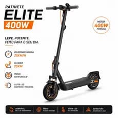 Patinete Elétrico Electric Scooter Elite 10" 45km autonomia Preto Moto elétrica 2 Rodas