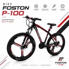 Bicicleta Elétrica Foston P100 - ARO 26'' - Bicicleta 500w 36v 21 Velocidade Scooter Elétrica Proficional