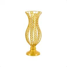 Vaso Losango Para Enfeites Pedraria Perolas 45cm Decoração Flores Luxo