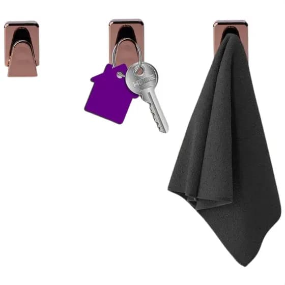 Gancho Multiuso 3 Pçs Com Fixação Adesiva