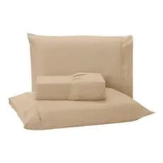 Jogo de Lençol 3 Peças Cama Queen 400 Fios Micropercal Ponto Palito Toque Macio