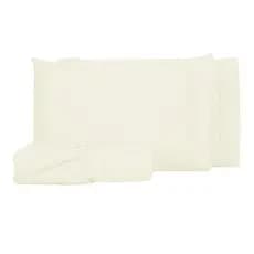 Jogo de Lençol Cama Casal 3 Peças Micro Percal 400 Fios Ponto Palito
