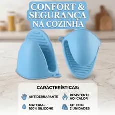 Kit 2 Pegadores de Panela em Silicone Antiantisséptico e Antiquimico – Luva Térmica Dedinho