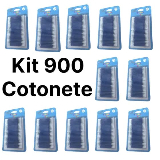 Kit com 900 Cotonetes Hastes Flexíveis Cotton