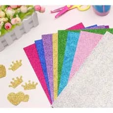 Papel Cartolina Com Glitter Tamanho A4 Para Artesanato DIY , Suprimentos Scrapbooking