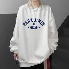 Moletom Gola Careca Unissex  Outono Casual Solto Pullover Street K Pop BTS Lançamento  Confortavel Peluciado