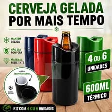 6 ou 4 und Porta Garrafa De Cerveja 600ml Isopor Térmico Camisinha De Cerveja Para Bebida Lanchonete