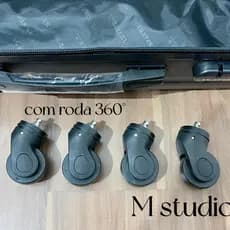Rodinha para mala de viagem rodinha 360 (Medido do pino: 8mm)