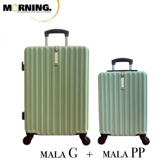 MALA DE VIAGEM  (KIT 2)  ABS com roda 360 malas viagem de bordo conjunto 2 ANAC menor preço promoçao