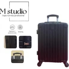 Mala de viagem De Bordo Abs Giro 360° Cadeado leve no avião. 2 zíperes 7KG--12K