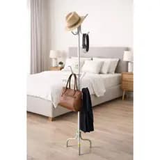 Mancebo Cabideiro Desmontável Com 12 Ganchos – Organizador para Bolsas, Chapéus, Casacos E Roupas