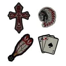 Kit Adesivo Patch Para Chapéu Country 04 Unidades