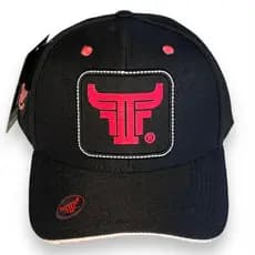 Boné Farm Bulls Original Preto e Rosa Agro Feminino Country