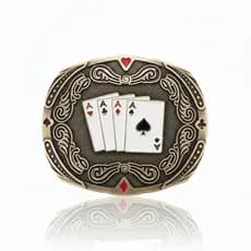 Fivela Cowboy Country Cartas Baralho Poker Jogador P/ Cinto