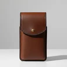 Capinha Bainha para Celular Em Couro De Ímã