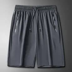 Shorts Homens Calças Ginásio Fitness Beach Zipper Pocket Loose Short Sweatpants