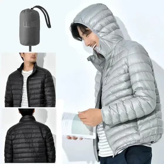 Homens De Jaqueta À Prova De Vento Casacos Quentes E Respiráveis Finos Elegantes De Inverno