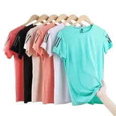 Camiseta feminina estilosa - Leve, respirável e elástica