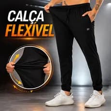 Calça Jogger Masculina Flexível Elastic Luzzoo Esportiva Academia Corrida Fitness com Cordão Ajustável