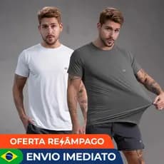 Kit 2 Camisetas Masculina Academia Poliamida Dry Fit Manga Curta treino Camisa Malhar Dia A Dia