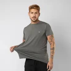 Camiseta Masculina Poliamida Luzzoo Dry Fit Manga Curta Academia Camisa Malhar Dia A Dia Premium