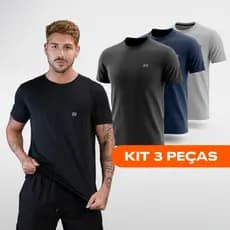Kit 3 Camisetas Masculinas Dry Fit Manga Curta Academia Malhar Dia A Dia Premium Luzzoo