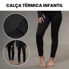 Calça Térmica Peluciada Infantil Flanelado Juvenil Menina Menino unissex Segunda Pele