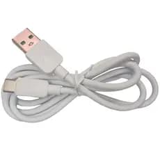 Cabo Dados Carregamento Branco USB-C PEI-J67-3 USB 100cm 1M Emborrachado Peining