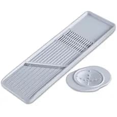 Ralador Super Fatiador Cortador  Prático Legumes Dupla Face Cenoura Batata Legume 27cm Cinza LigBrin
