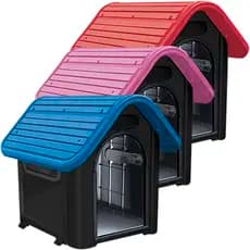 Casa Casinha Cães Cachorro Evita Frio Protege Conforto Fácil Montar Plástico Dog Home N2 Mec Pet