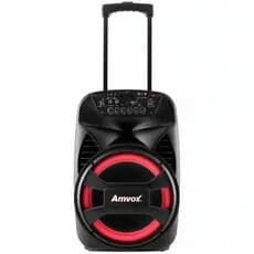 Caixa Amplificada Amvox 480W Com Entrada Microfone E Guitarra