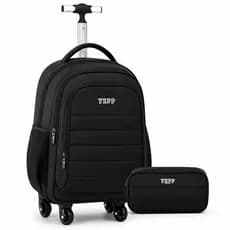 Kit Mochila Grande Com 4 Rodas 360 Escolar Juvenil Masculina