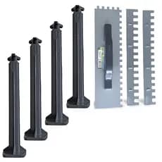 4 Suportes de Régua + 1 Desempenadeira Kit3em1 de 36cm FLEXTOOLS