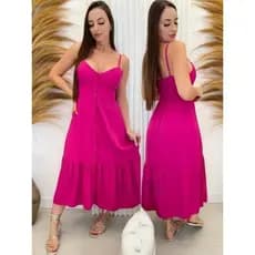 Vestido midi xadrez