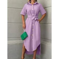 VESTIDO LINHO COM CINTO