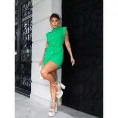 Roupas Femininas/ Macaquinho/Faixa/Linho