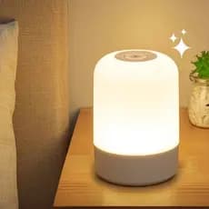 Lâmpada Led Recarregável Cabeceira Do Quarto Luz Noturna De Toque De 3 Cores LED-minimeow