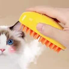 Escova a Vapor 3 em1 Para Cães E Gatos-Autolimpante- Escova De Massagem- Removedor De Pêlos- Penteador De Animais De Estimação
