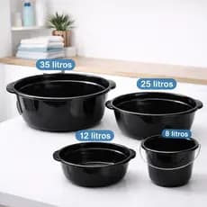 Conjunto Bacia + Balde Multiuso Limpeza Reforçado - Luvic Decor